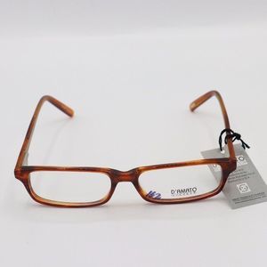 Brown Rectangle Women's Glasses By D'amato